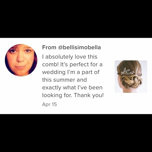 New! Crystal Leaf Comb Hair Comb - Picture 5 of 6